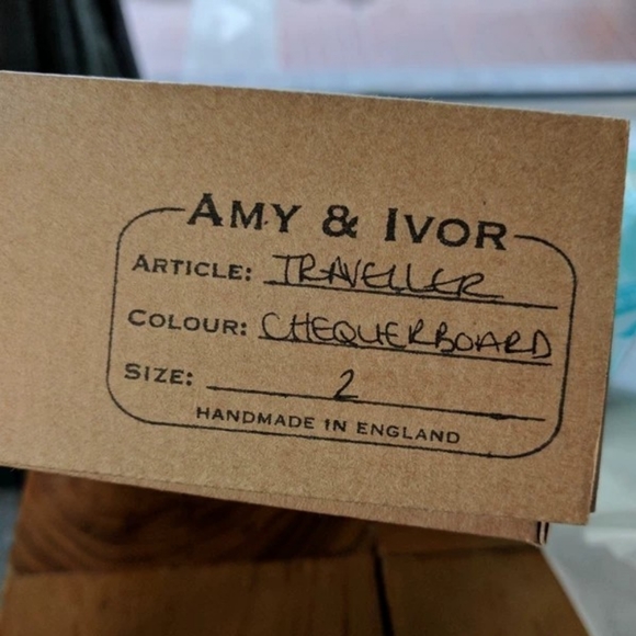 NWT AMY & IVOR Chequerboard Leather Mocassins - Picture 7 of 7